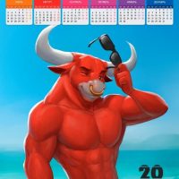 Настенный календарь с быком 2021