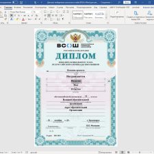 Диплом победителя и призера Всероссийской олимпиады школьников в WORD