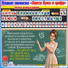 Лента букв и цифр (обучающий плакат для начальной школы)