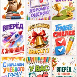 Мотивирующие плакаты (постеры) на День знаний к 1 сентября