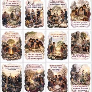 День памяти жертв фашизма (13 сентября) — тематические мини-плакаты для оформления