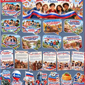 Оформление на День народного единства (набор шаблонов к 4 ноября)