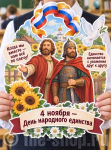 Детские поделки-аппликации на День народного единства (3 варианта)