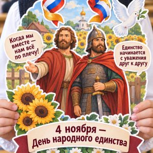 Детские поделки-аппликации на День народного единства (3 варианта)