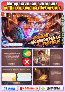 Международный день школьных библиотек (интерактивная викторина для 5-9 классов)