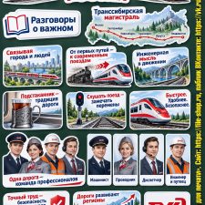 Оформление «История железных дорог России» к занятию «Разговоры о важном» (19 октября 2026) для 1-5 классов