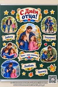 Оформление на День отца в свободном стиле