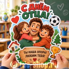 Детские поделки-аппликации на День отца (3 варианта)