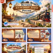 Презентация с викториной «История железных дорог России» + рабочий лист к занятию «Разговоры о важном» (19 октября 2026)